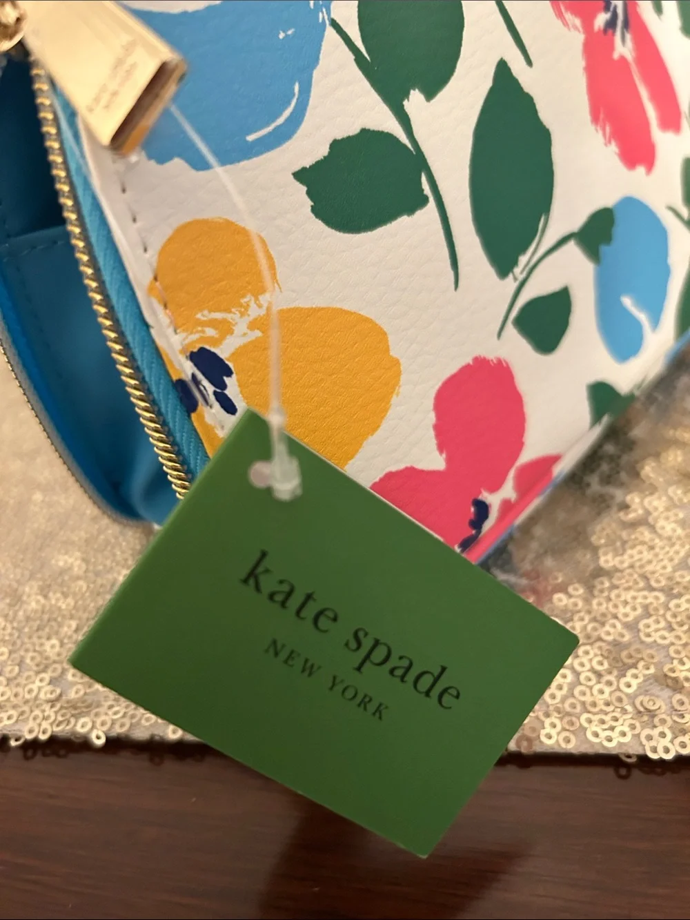 kate spade Floral Zippered d so essentials pouch BNWT